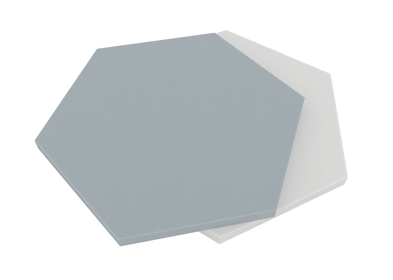 panel acustica hexagonal blanco