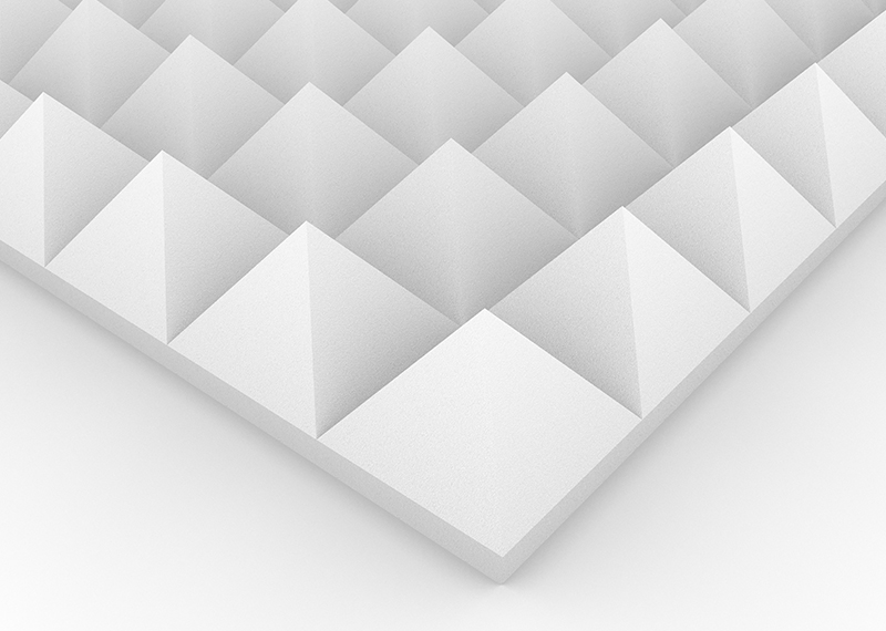 PANEL ACUSTICO PIRAMIDE BLANCO